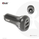 Cargador De Coche Usb Club3d 1xusb C, 2xusb A, 36w, 12 24v