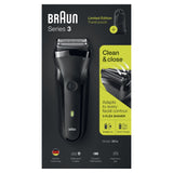 Afeitadora Braun Serie 3 301s Color Negra Inlambrica Recargable