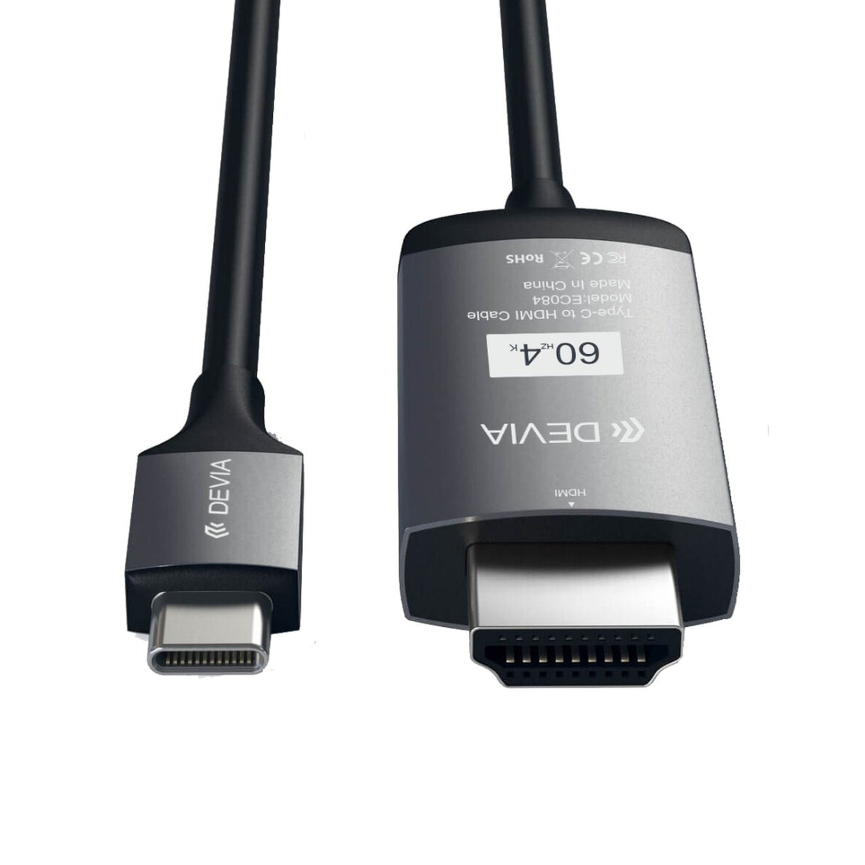 EAN 6938595316135 - Devia EC084 2 m USB Tipo C HDMI Negro imagen 1