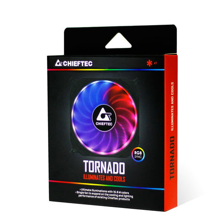 EAN 0753263075987 - Chieftec CF-1225RGB sistema de refrigeración para ordenador Carcasa del ordenador Ventilador 12 cm Negro imagen 6