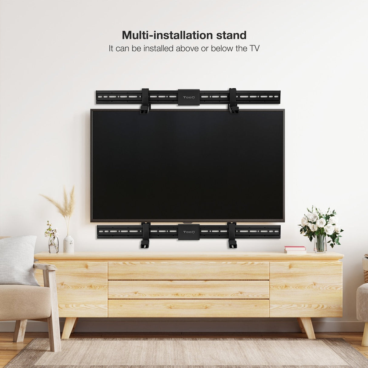Tooq Soporte Para Barra De Sonido De 86-155 Mm De Profundidad - Peso Max 15kg - Vesa Max 800x400