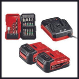 Einhell Set De Taladro Te-Cd 12/1 Li +22+Cl Incl. 2 Baterías 2,0 Ah, Cargador, Puntas/Brocas 22 Piezas, Lámpara Con Batería)