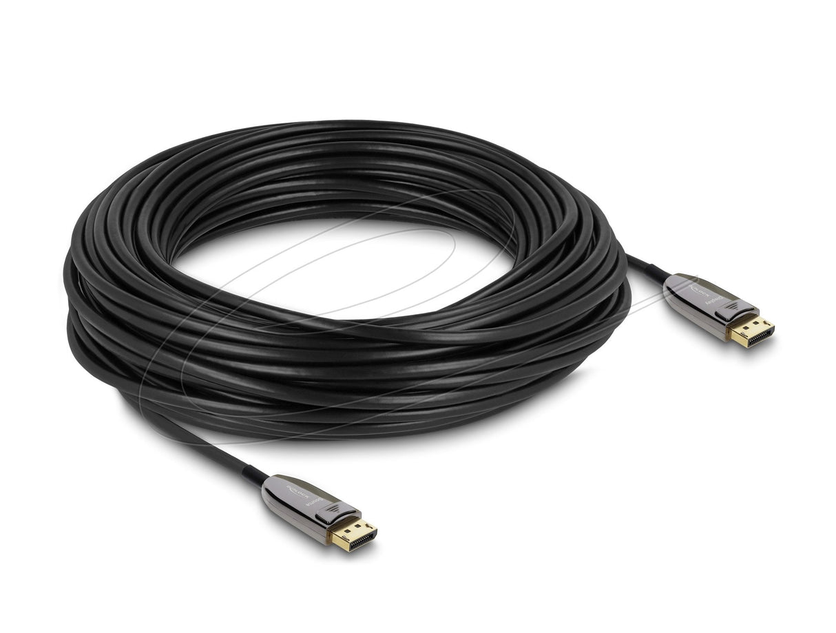 Delock Aktives Opticos Cable Displayport 2.1 8k 60 Hz 40 Gbps 25 M