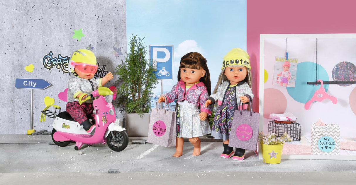 Zapf Creation Baby Born® City Deluxe Scooter Combo, Accesorios Para Muñecas 830215