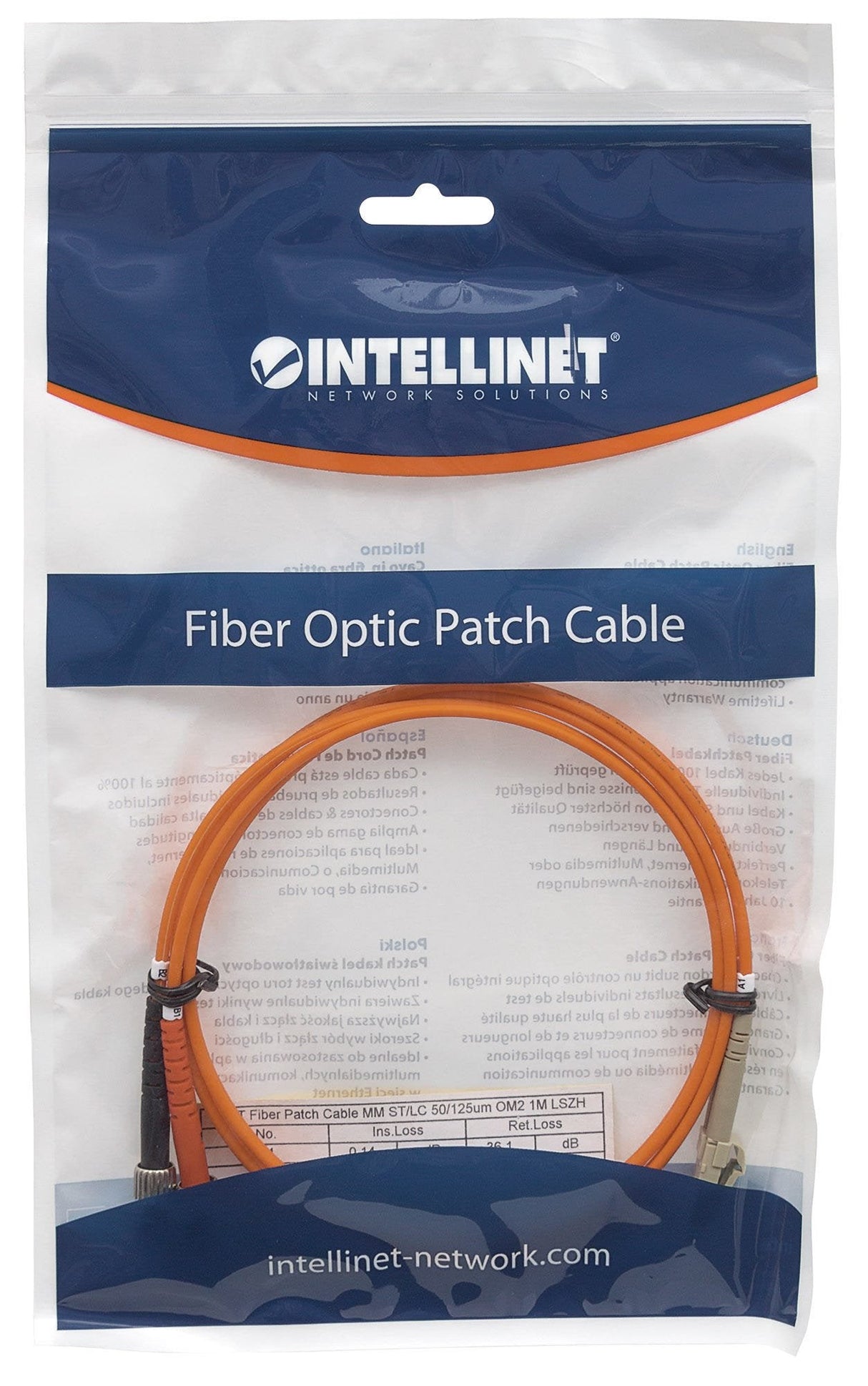 EAN 0766623470414 - Intellinet 2m LC/ST, 50/125um Cable de fibra óptica e InfiniBand Naranja imagen 5