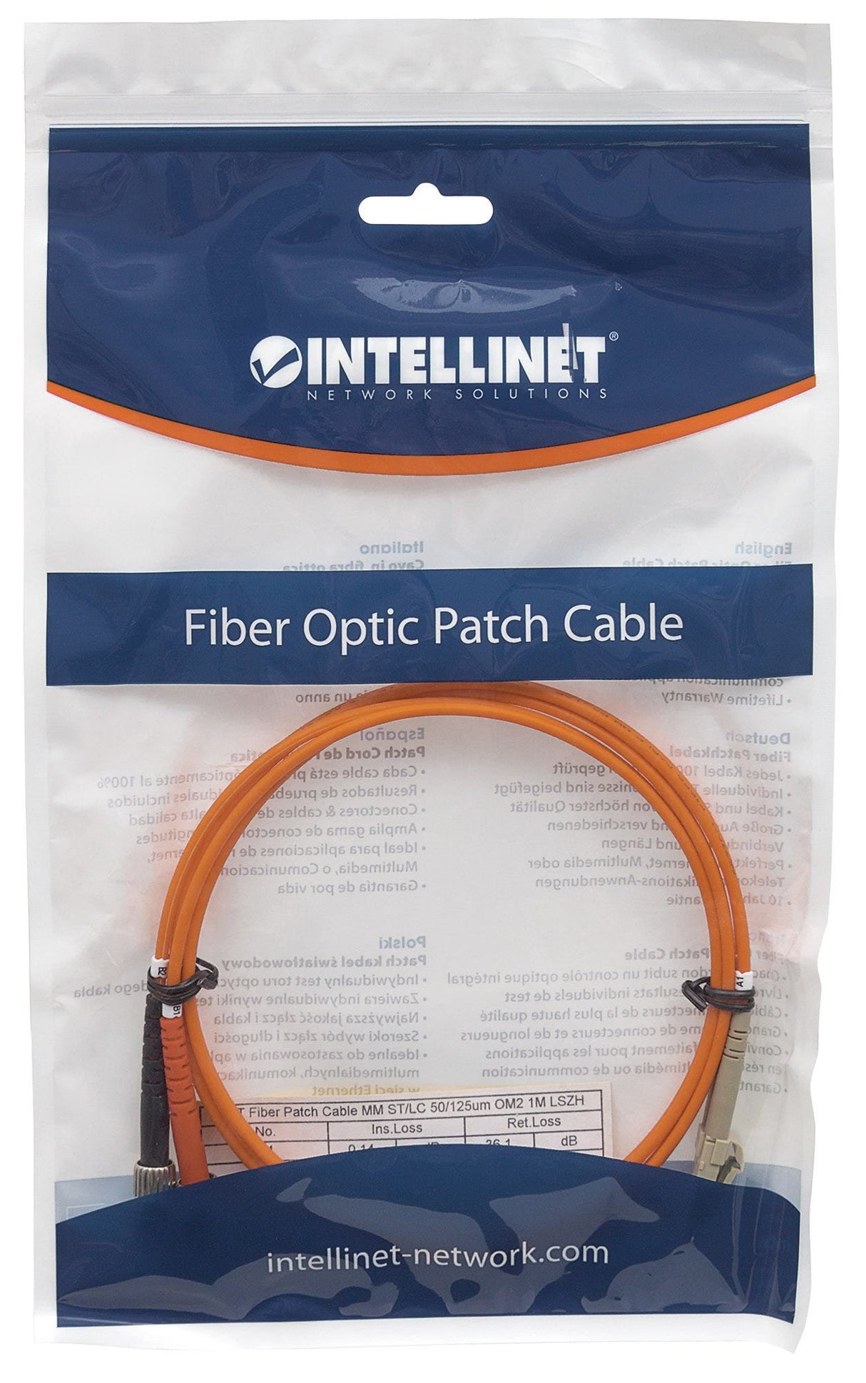 EAN 0766623470421 - Intellinet 3.0m LC-ST M/M Cable de fibra óptica e InfiniBand 3 m Naranja imagen 5