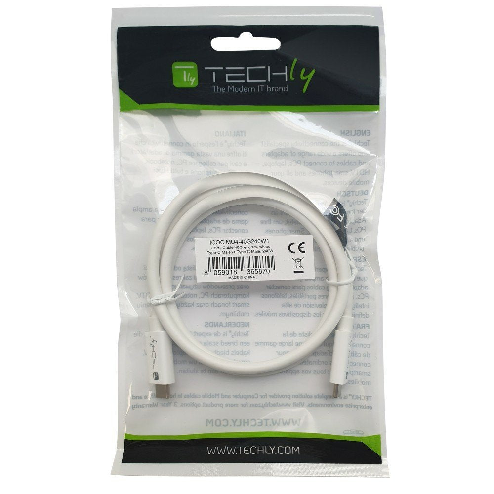 Techly Usb 4 Cable 40g 240w 1m