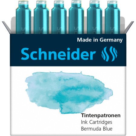 Schneider Cartuchos De Tinta Para Pluma Bermuda Azul