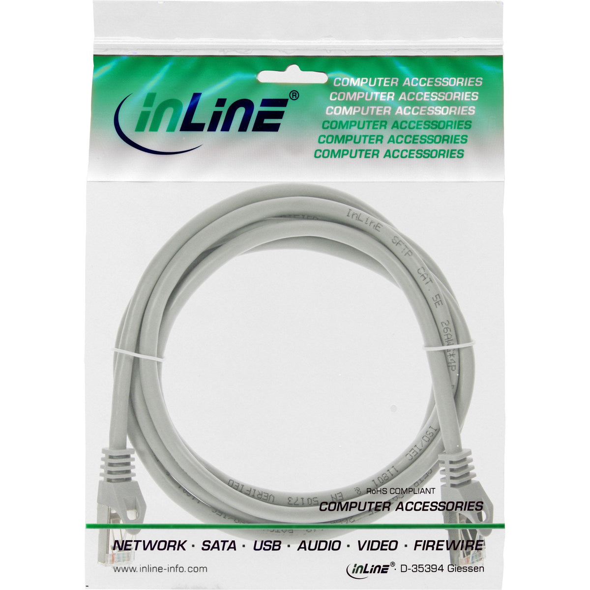 Cable De Red Inline Sf/Utp Cat.5e Gris 1,5m