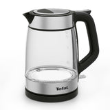 Tetera Eléctrica Tefal Glass Kettle Ki6058301,7 L 2200 W Negro, Plata, Transparente