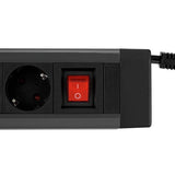 Rev Steckdosenleiste 4-Fach 1,9m Supraline M. Schalter Anthrazit