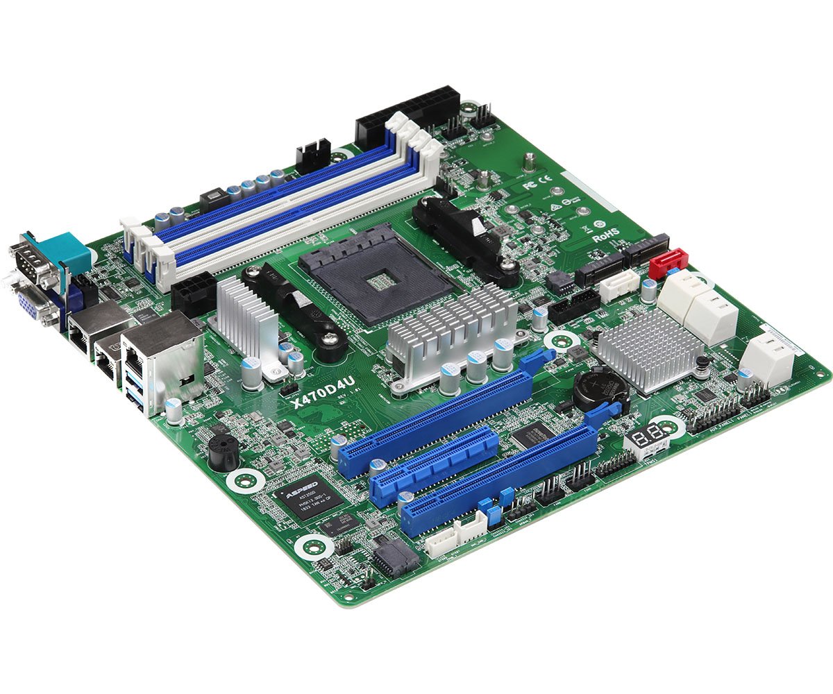EAN 4717677337679 - Asrock X470D4U placa base AMD X470 Zócalo AM4 micro ATX imagen 2