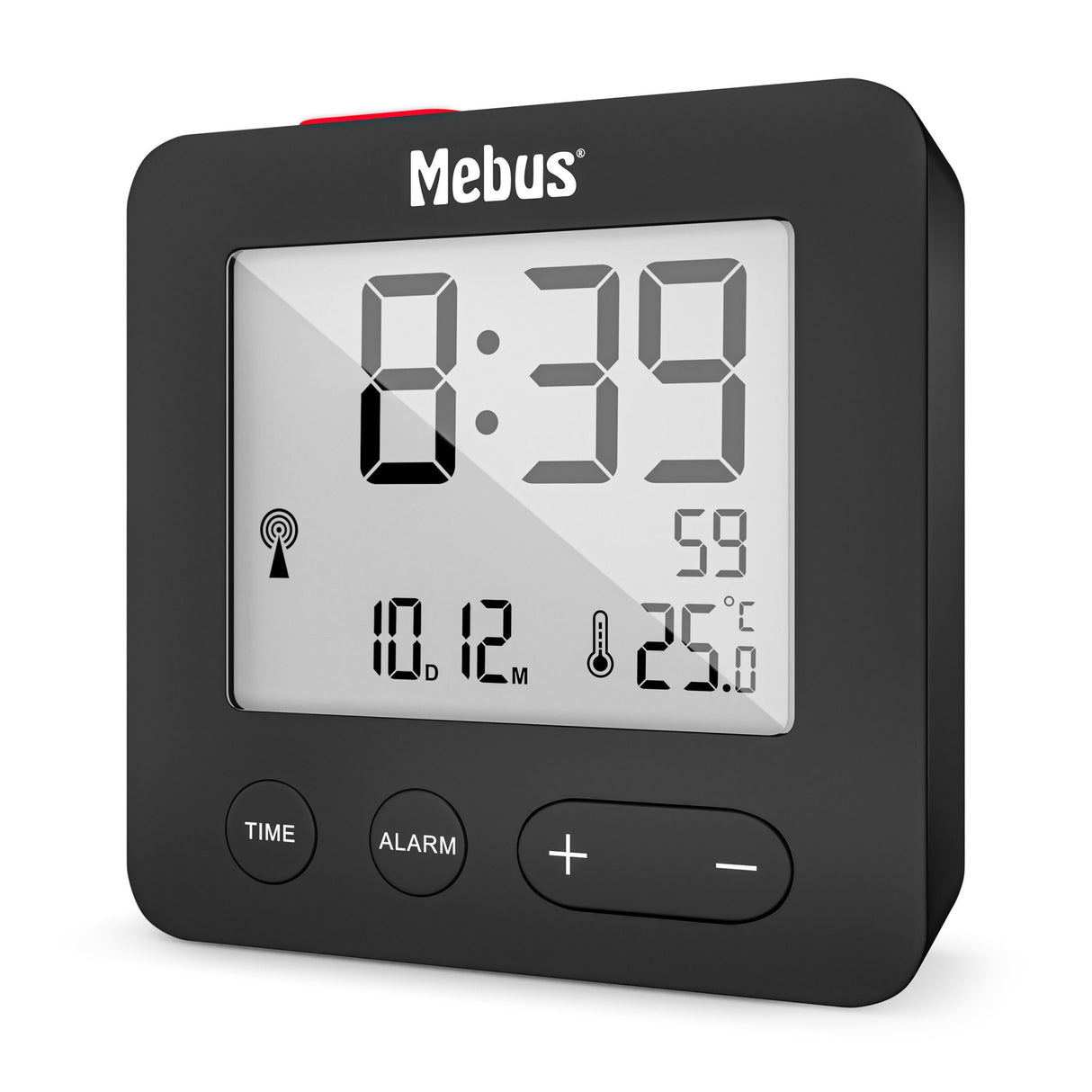 Mebus 25801 Wekker Reloj Despertador Digital Negro