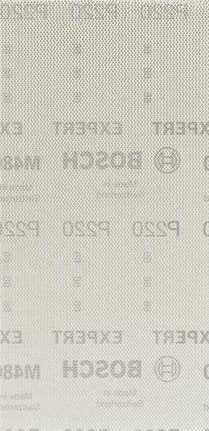 Bosch Professional Hoja De Lija Expert M480 Estructura De Malla 115 X 230 Mm, K220 50 Piezas, Para Lijadoras Orbitales