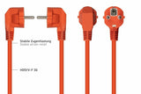 Kabelmeister Contacto De Protección-St. (90° Angulado.) An C13 Naranja 5m