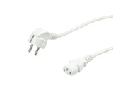 Value Netzcable, Gerade Iec-Buchse, Wei, 0,6 M