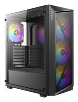 Caja Semitorre Atx Antec Ax67 Rgb Con Panel De Cristal (Negro)