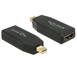 Delock Adapter Mini Displayport 1.2 Stecker > Hdmi Buchse Schwarz 4k Passiv