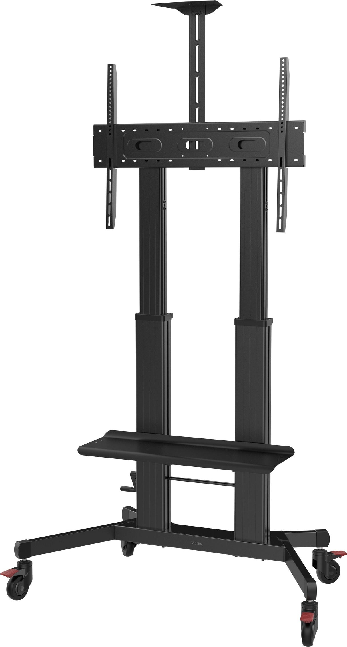 Vision X-Series Vfm-F27 Carrito Altura Ajustable Para Pantalla Lcd Acero Aluminio Negro Mate Tamaño De Pantalla: 55"-100"