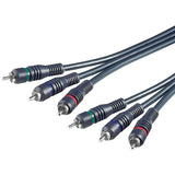 Cable  5m 3xrca Macho A 3xrca Macho Con Rg59 Video