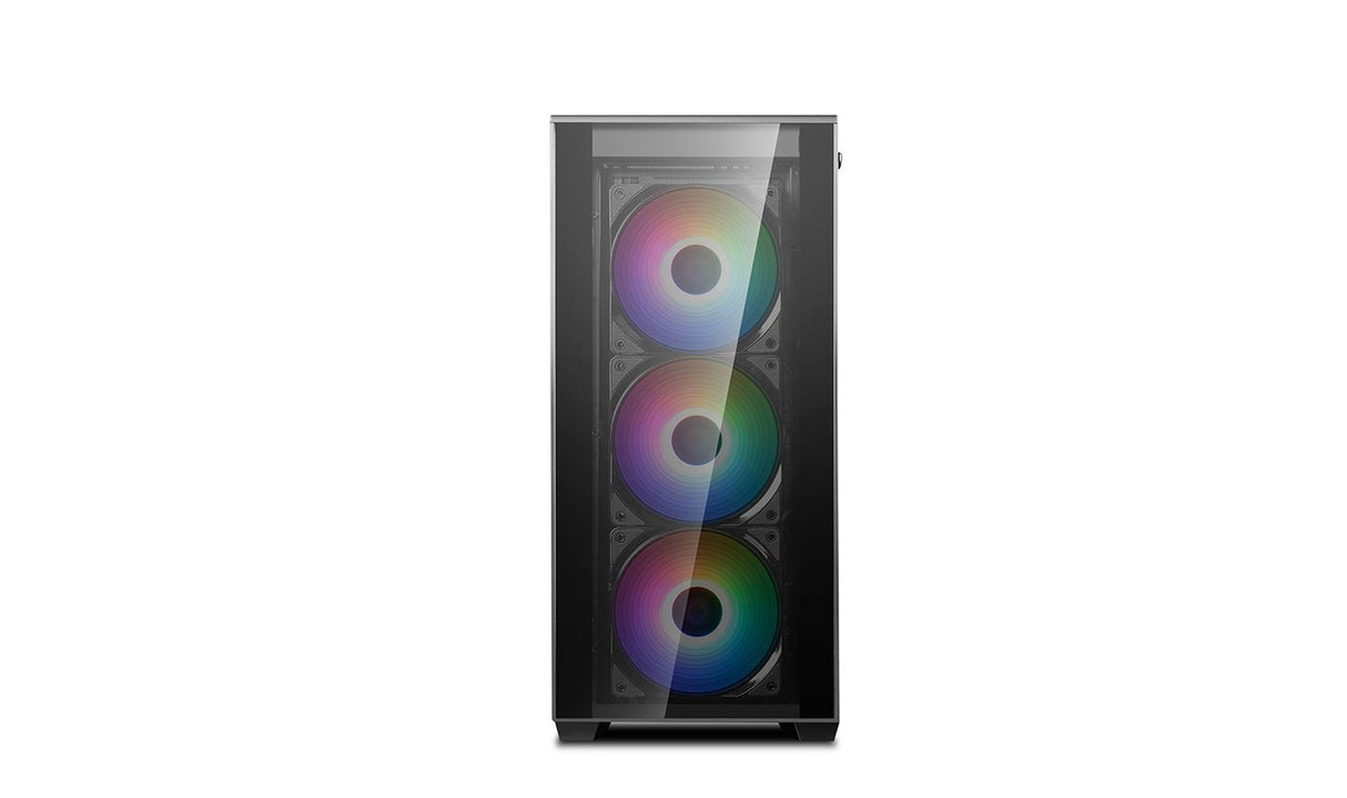 Caja Pc Deepcool E-Atx Matrexx 70-Add Rgb Black Tempered Glass Bahias 2x3'5,4x2'5/2xusb3.0/1xusb2.0/1xaudio(Hd)/1xmic/Cristal Templado
