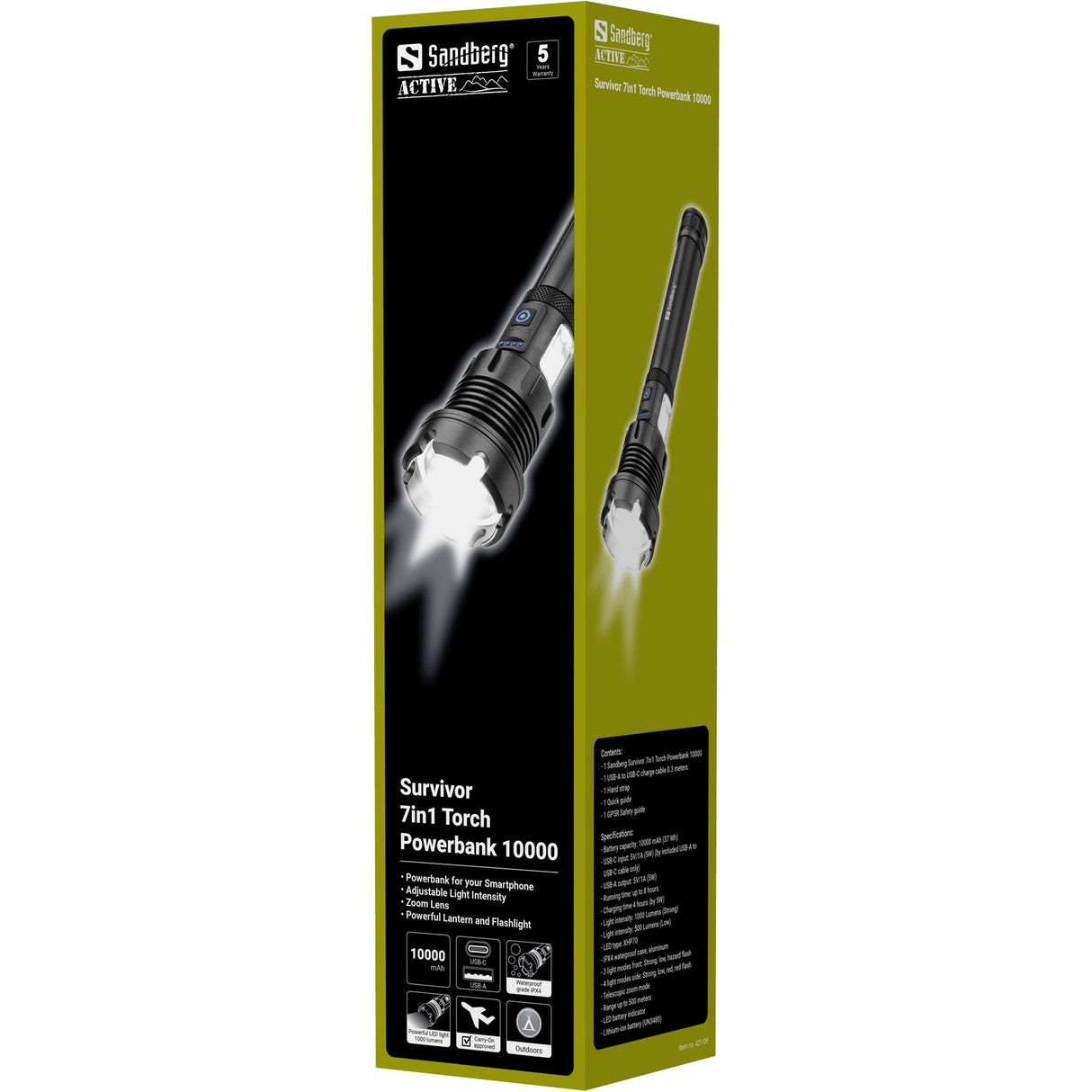 EAN 5705730421099 - Sandberg Survivor 7in1 Torch Powerbank 10000 imagen 6