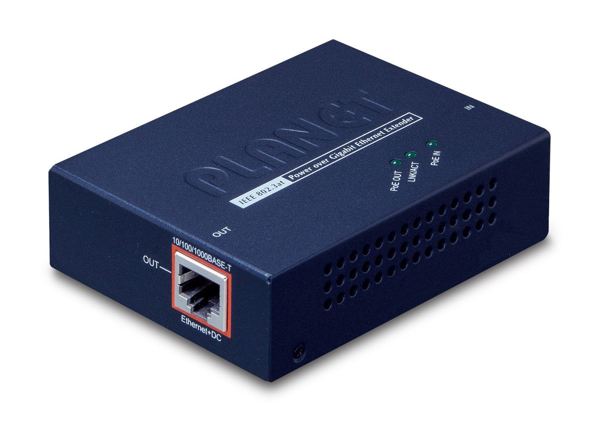 EAN 4711213686054 - PLANET POE-E201 ampliador de red Transmisor y receptor de red Azul imagen 1