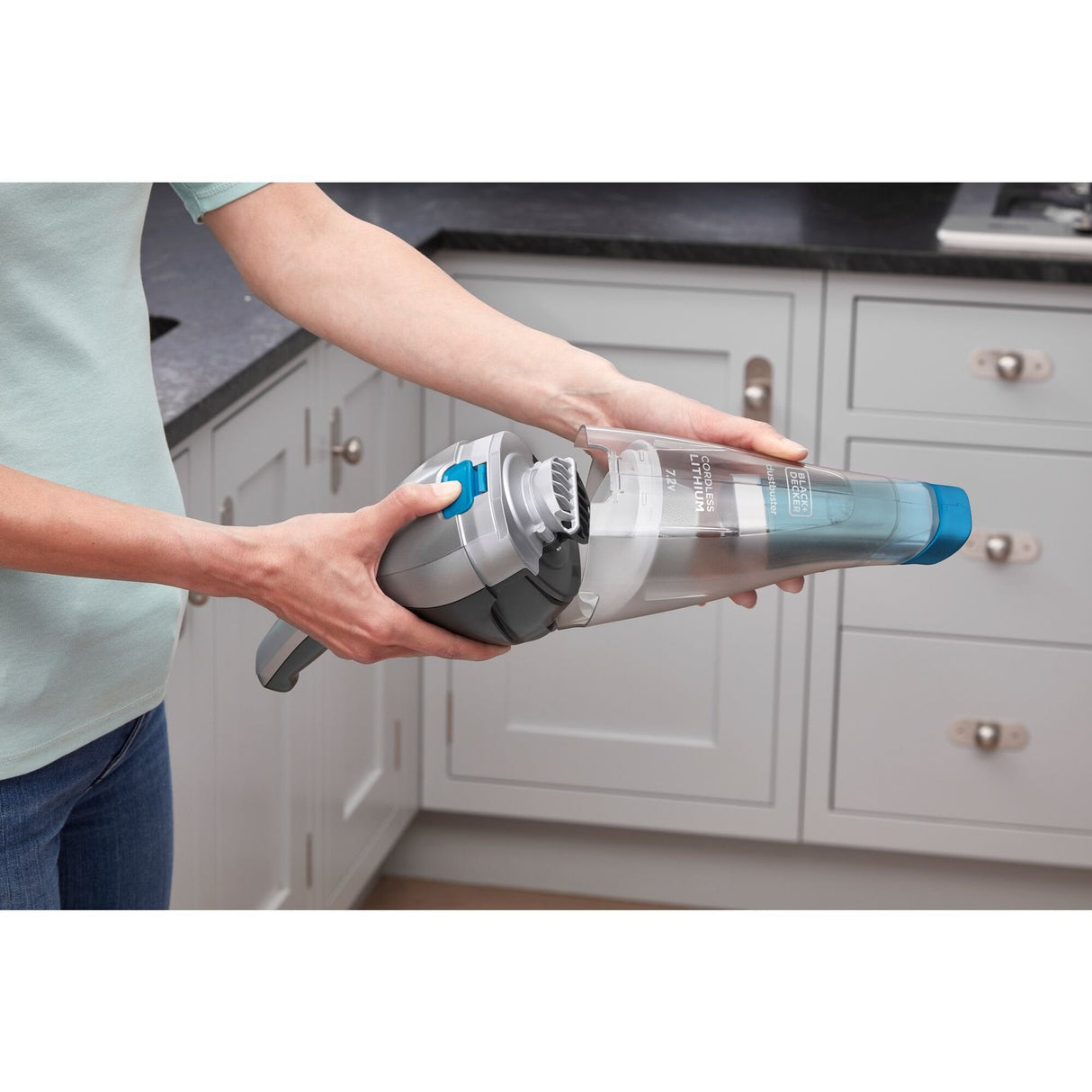 EAN 5035048698082 - Black & Decker NVC215WA-QW aspiradora de mano Azul, Plata Sin bolsa imagen 13