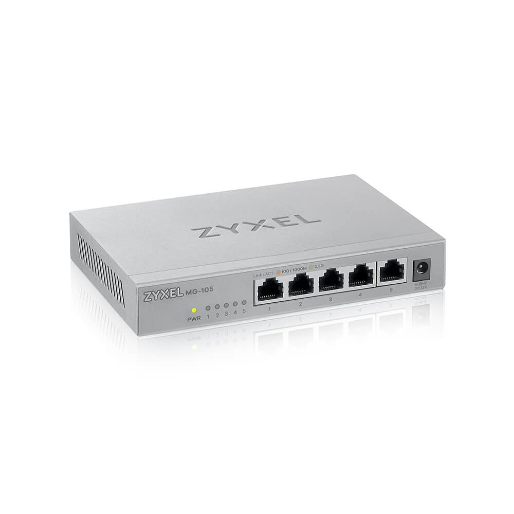 EAN 4718937620203 - Zyxel MG-105 No administrado 2.5G Ethernet (100/1000/2500) Acero imagen 5