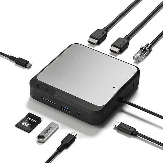 Alogic Duch2 Base Para Portátil Y Replicador De Puertos Alámbrico Usb 3.2 Gen 2 (3.1 Gen 2) Type-C Negro, Gris