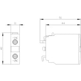 Siemens 3rh19211ca01 Hilfsschalterblock 1 Din En50005 Conexión Atornillada 1p