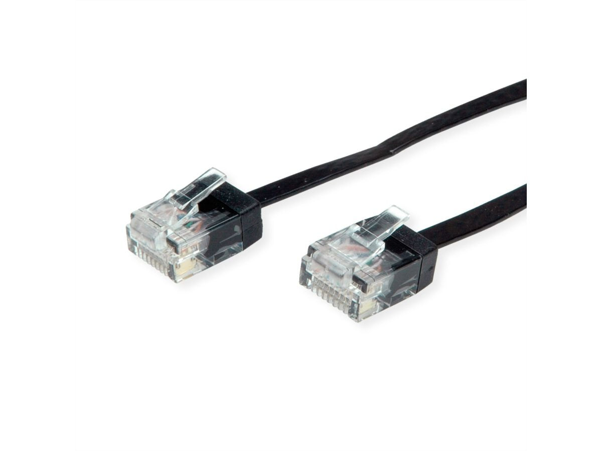 Roline Utp Cable De Red Kat.6a Class Ea Extra-Flach Schwarz 1m