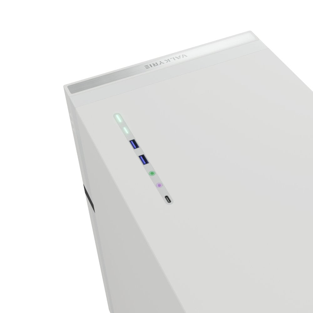 Caja Pc Valkyrie Vk02 Lcd Blanca, Vidrio Templado Vk-Case02lcdw