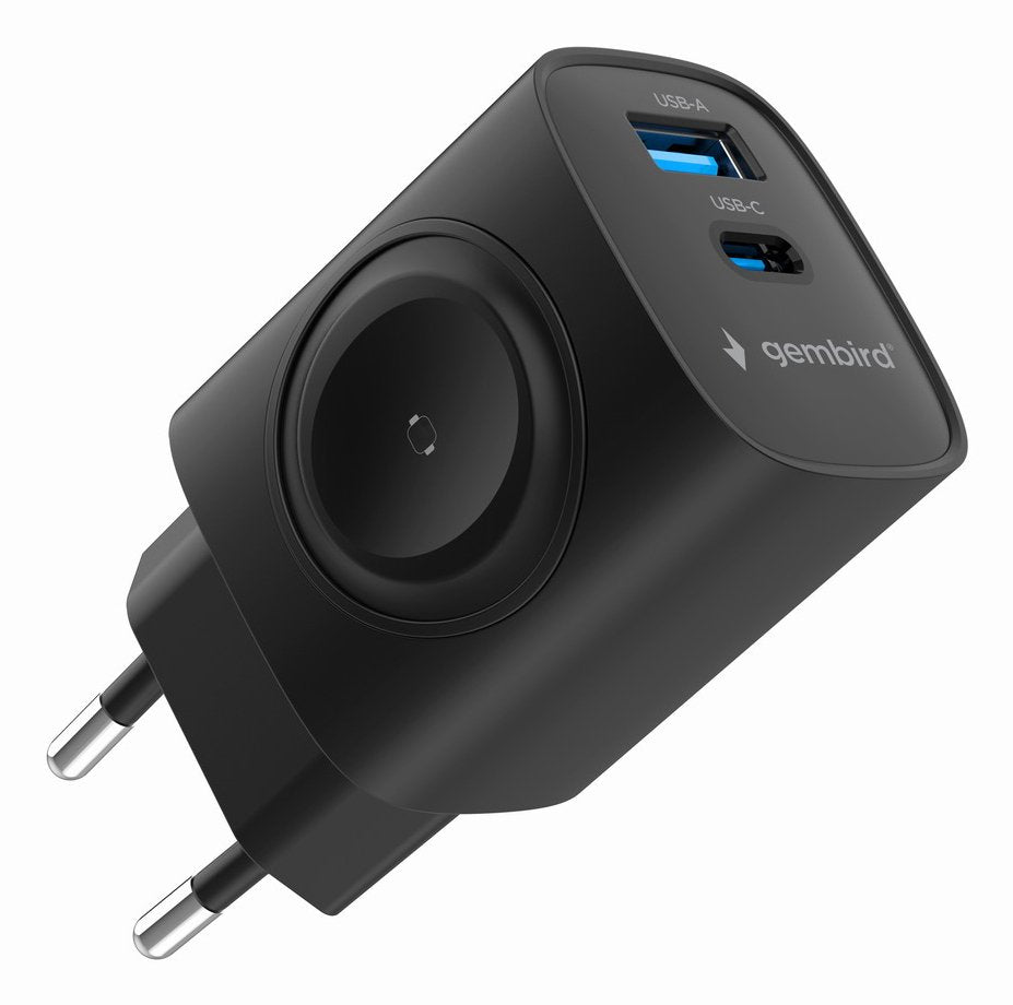 Gembird Ta-Uc-Pdqcw20-01-Bk 2-In-1 20 W Apple Watch + Phone Fast Charger, Black