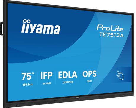 EAN 4948570128129 - iiyama TE7513A-B3AG pantalla de señalización Panel plano interactivo 190,5 cm (75") LCD Wifi 500 cd / m²  imagen 3