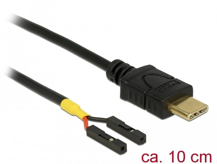 Delock Cable Usb Type-C  Macho> 2 X Cabezal De Clavija Hembra Alimentación Separada 10 Cm