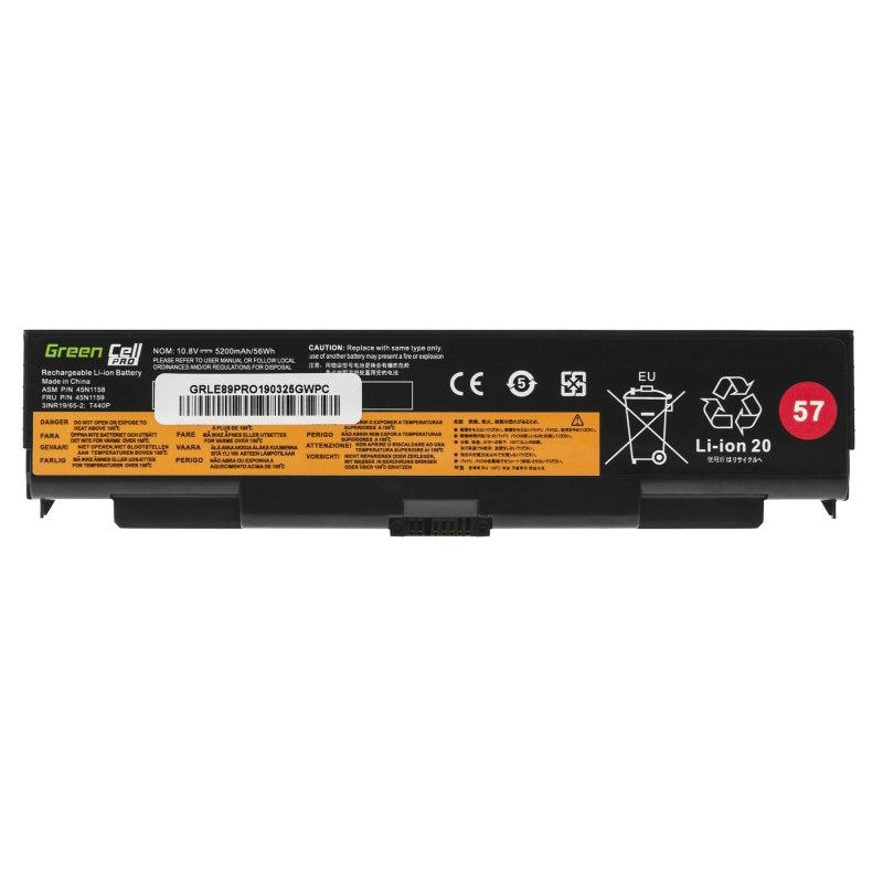 Greencell Pro Laptop Battery For Lenovo Thinkpad 440 540 541 11.1v 5200mah