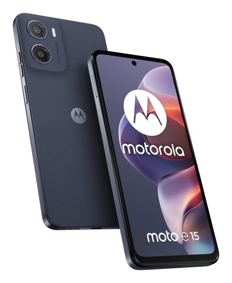 EAN 0840023291791 - Motorola moto e15 16,9 cm (6.67") SIM doble Android 14 Go edition 4G USB Tipo C 2 GB 64 GB 5200 mAh Azul imagen 1