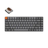 Teclado Aleman Keychron K3 Max, Gris/Naranja, Gateron Low Profile 2.0 Mechanical Brown, Hot-Swap, Marco De Aluminio, Rgb K3m-H3-De