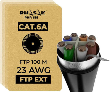 EAN 0745604518475 - Phasak PHR 681 cable de red Negro Cat6a F/FTP (FFTP) imagen 3