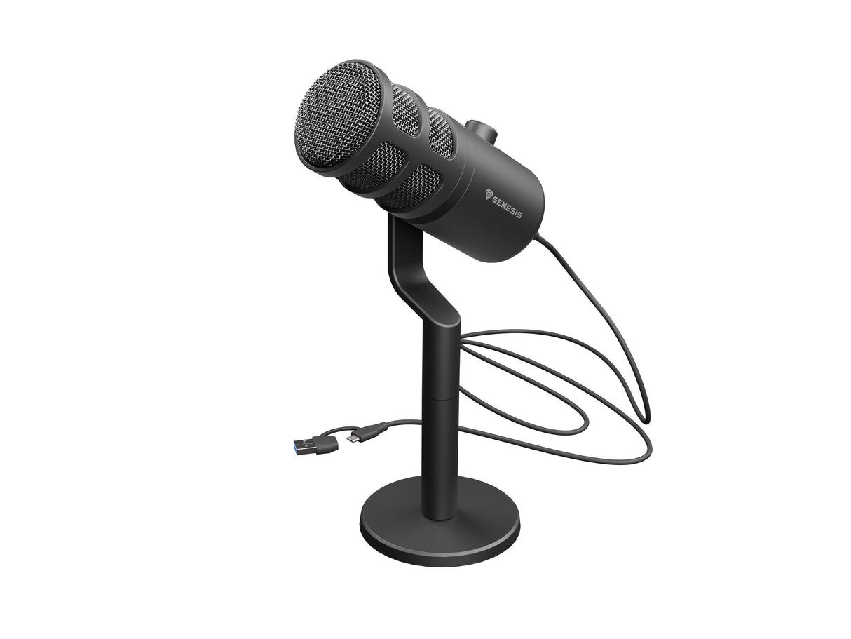 Microfono Genesis Radium 350d Condensador Cardiode Dinamico Usb Sobremesa
