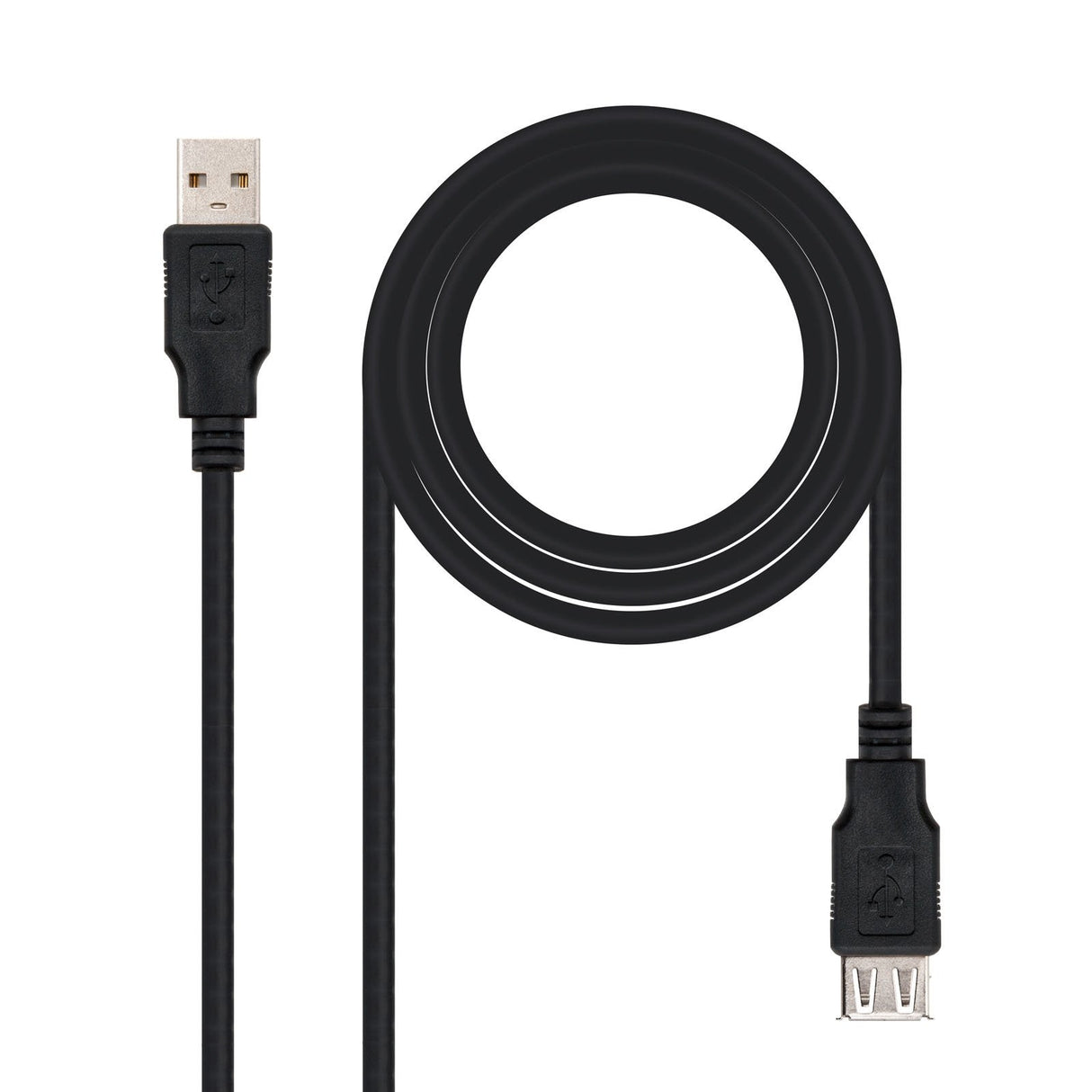 Nanocable Cable Prolongador Usb-A 2.0 Macho A Usb-A Hembra 1.80m