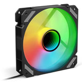 Ventilador Pc Sharkoon Shark Mirror Rgb Pwm De Caja Negro, 120 Mm 4044951042449