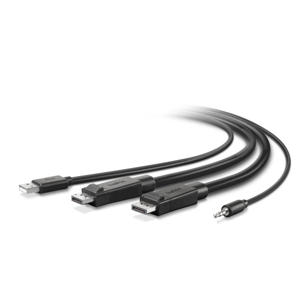 Belkin-Câble 1.8 M Negro Displayport+Us