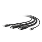 Belkin-Câble 1.8 M Negro Displayport+Us