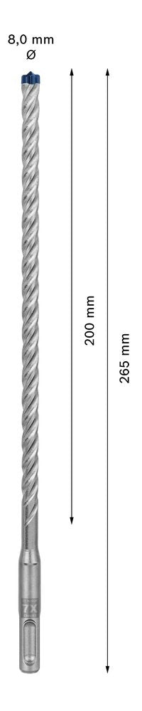 Broca  Expert Hammerbohrer Sds-Plus-7x, Ø 8mm Arbeitslänge 200mm