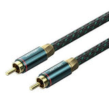 Vention Cotton Braided Rca M-M Cabl Coaxial Audio Cable 3m Green Cop