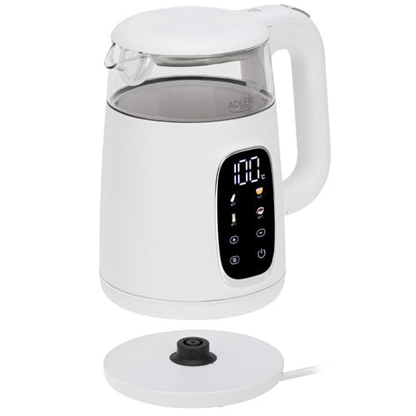 EAN 5905575907820 - Adler AD 1305WS tetera eléctrica 1,7 L 2200 W Transparente, Blanco, Plata imagen 5