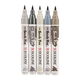 Talens Ecoline Rotuladores Brush Pen Punta Pincel Estuche De 5 Gris