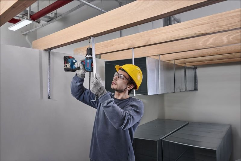 Taladro Percutor Inalámbrico Bosch Professional Gsb 18v-65 Professional Solo, 18 Voltios Azul, Sin Batería Ni Cargador 06019n3300